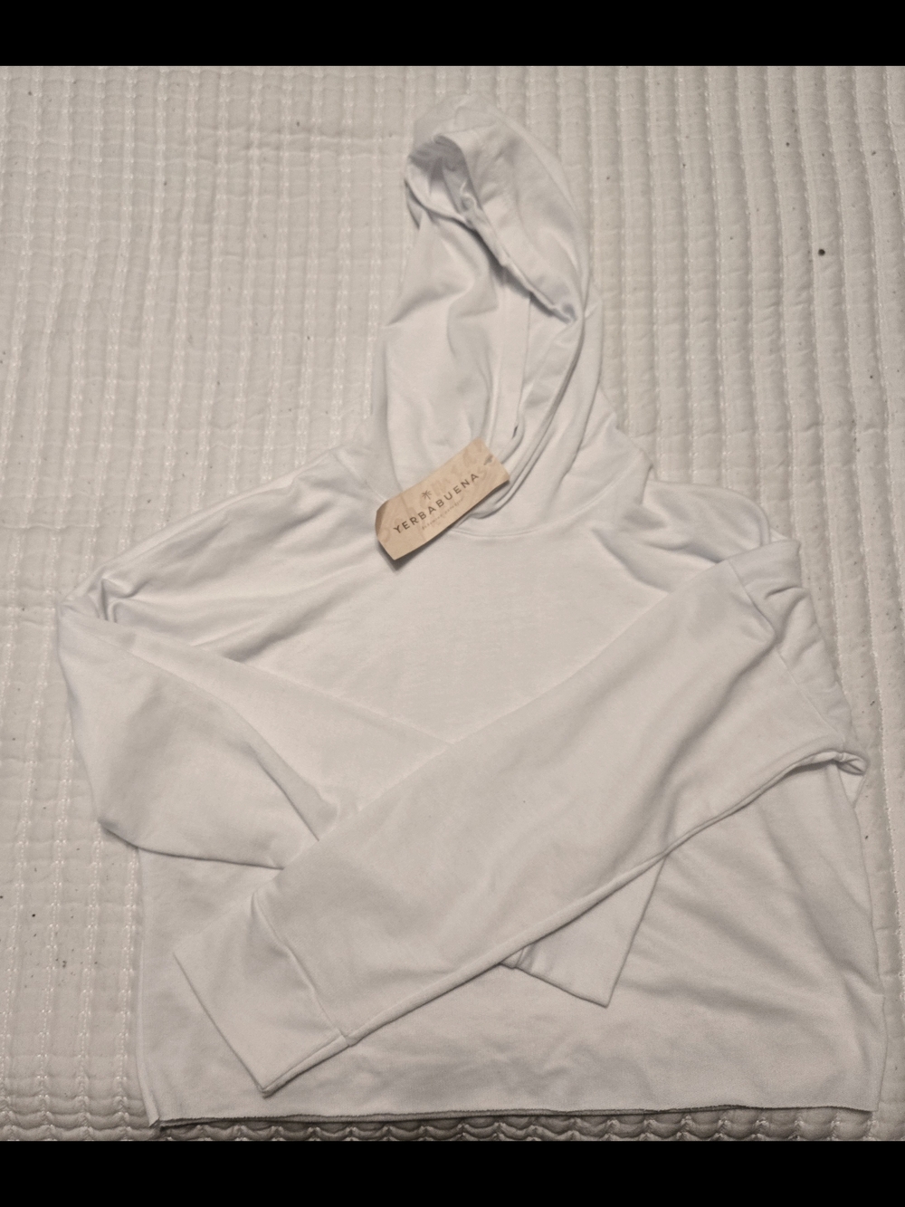 Yerba Buena White Hooded Pullover with Tag